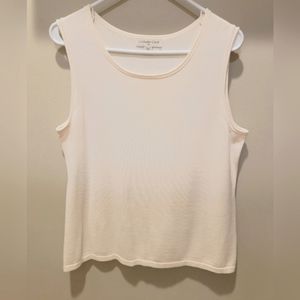 Ladies Sweater Tank/Shell by Coldwater Creek Size Large Cream Color